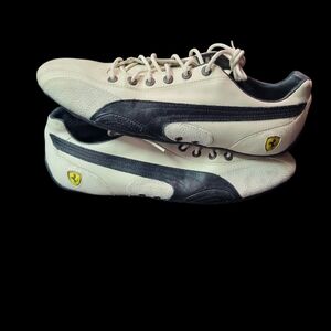 Puma Ferrari Men's White and Black Shoes